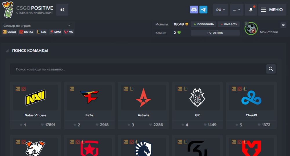 промокод csgopositive команды